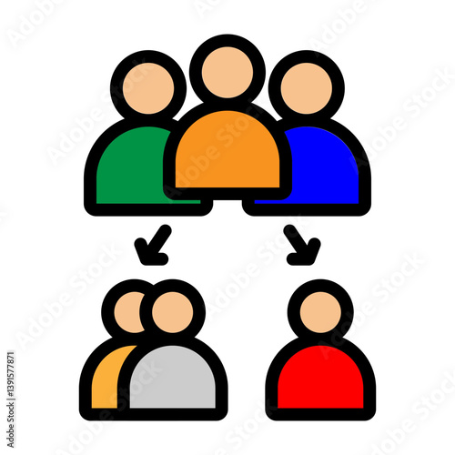 Breakout Room Vector Filled Icon Design