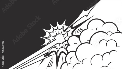 Comic Book Explosion Dynamic Action, Burst, Pow, Bang, Effects