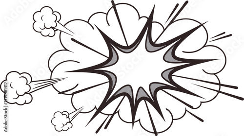 Comic Book Explosion, Pop Art Burst, Dynamic Graphic Design