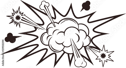 Comic Book Explosion, Dynamic Action, Pow, Bang, Blast, Graphic Design