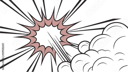 Comic Book Explosion, Blast, Pow, Bam, Graphic, Design, Effect, Art, Style, Illustration