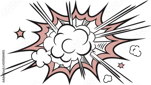 Dynamic Comic Book Explosion Pop Art Style Blast Power