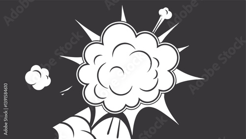 Dynamic Comic Book Explosion Pop Art Style Blast Power