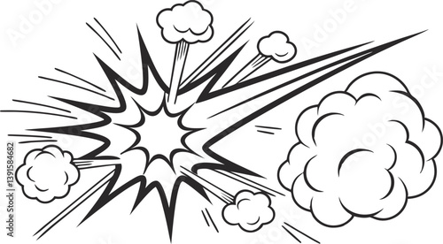 Dynamic Comic Book Explosion Pop Art Style Blast Power