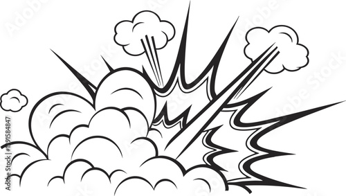 Dynamic Comic Book Explosion Pop Art Style Blast Power