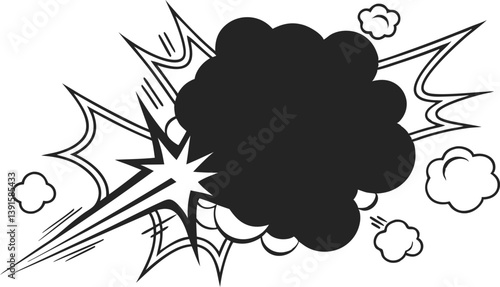 Dynamic Comic Book Explosion Pop Art Style Blast Power