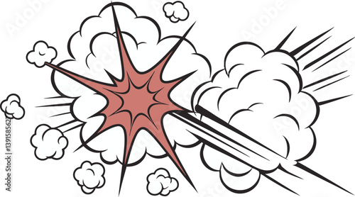 Dynamic Comic Book Explosion Pop Art Style Blast Power