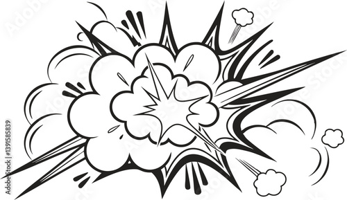 Dynamic Comic Book Explosion Pop Art Style Blast Power