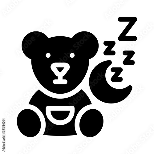 teddy bear glyph icon