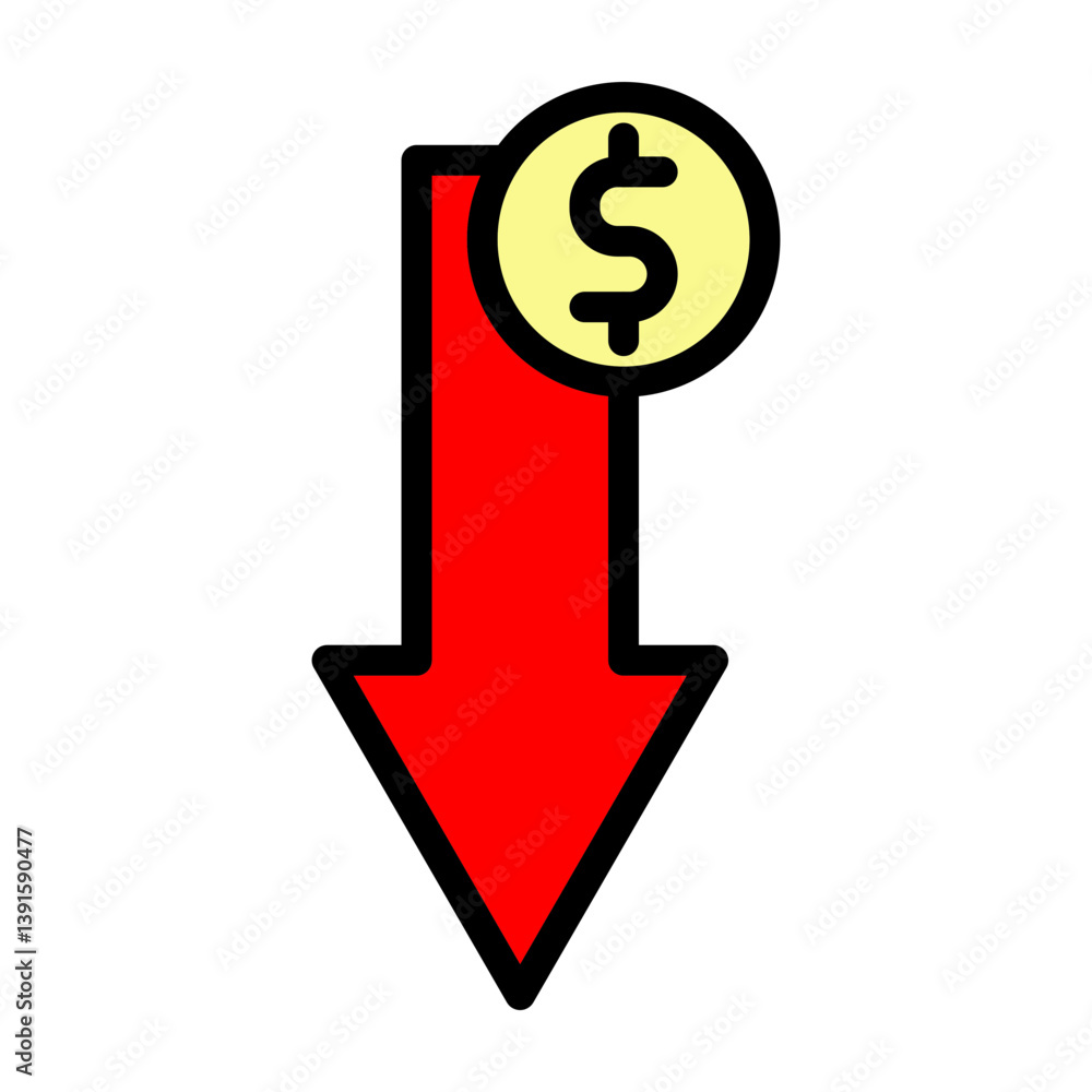 Low Demand Vector Filled Icon Design Low Demand Vector Filled Icon Design