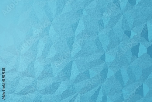 Obraz na płótnie Deep sky blue rough texture with polygonal relief. Light is coming from left w salonie