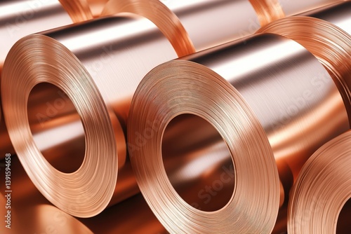 Rolled-up copper sheets
