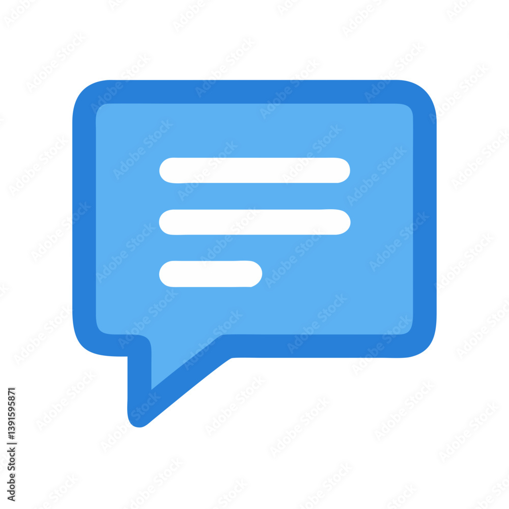 Chat Bubble Representing Messaging or Comments Icon Design Chat Bubble Representing Messaging or Comments Icon Design
