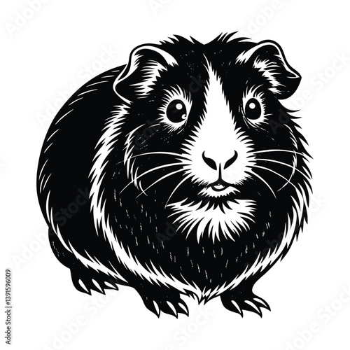 vector illustration of a guinea pig