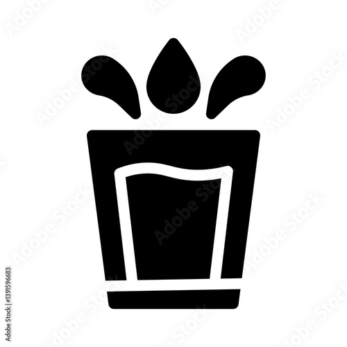 glass of water glyph icon