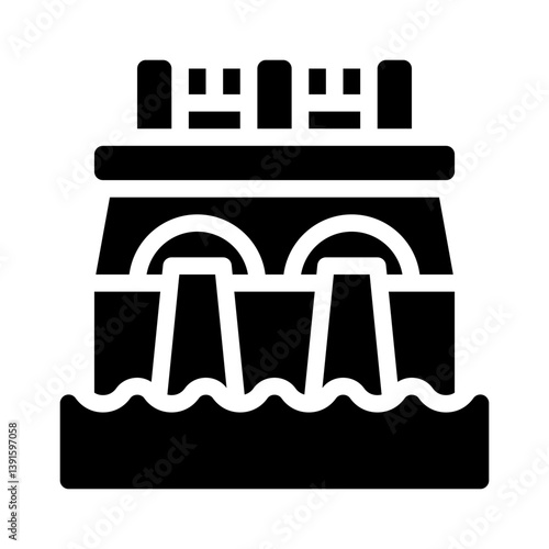 dam glyph icon