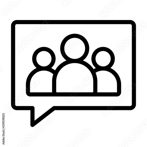 Group Chat Vector Filled Icon Design