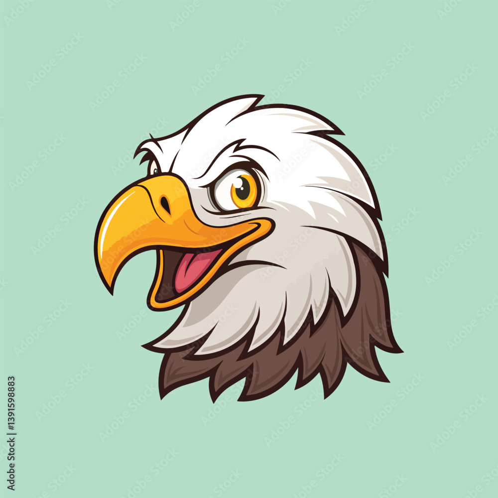 Obraz premium eagle head vector illustration