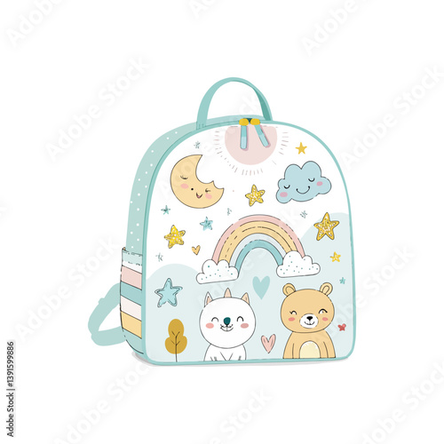 Whimsical Pastel Designs baby girl in a bag