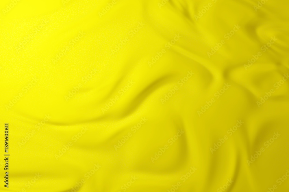 Rubber ducky yellow luxury texture imitating silk with folds and glitter. Light is coming from top left