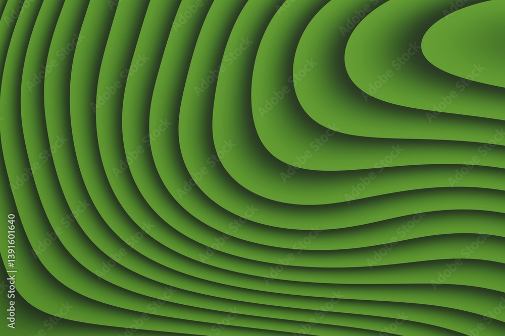 Seaweed green wavy pattern as a part of design