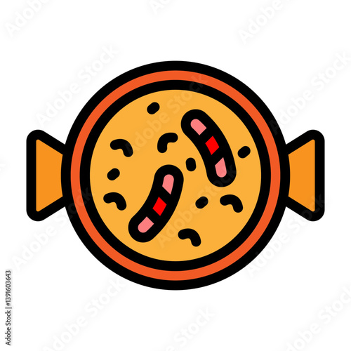 Paella Vector Filled Icon Design