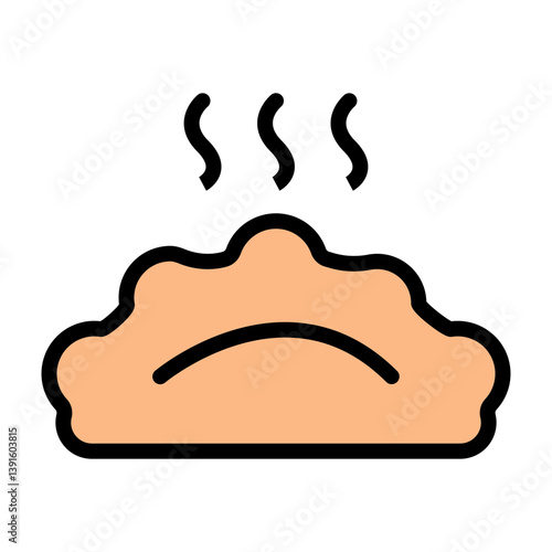 Dumplings Vector Filled Icon Design