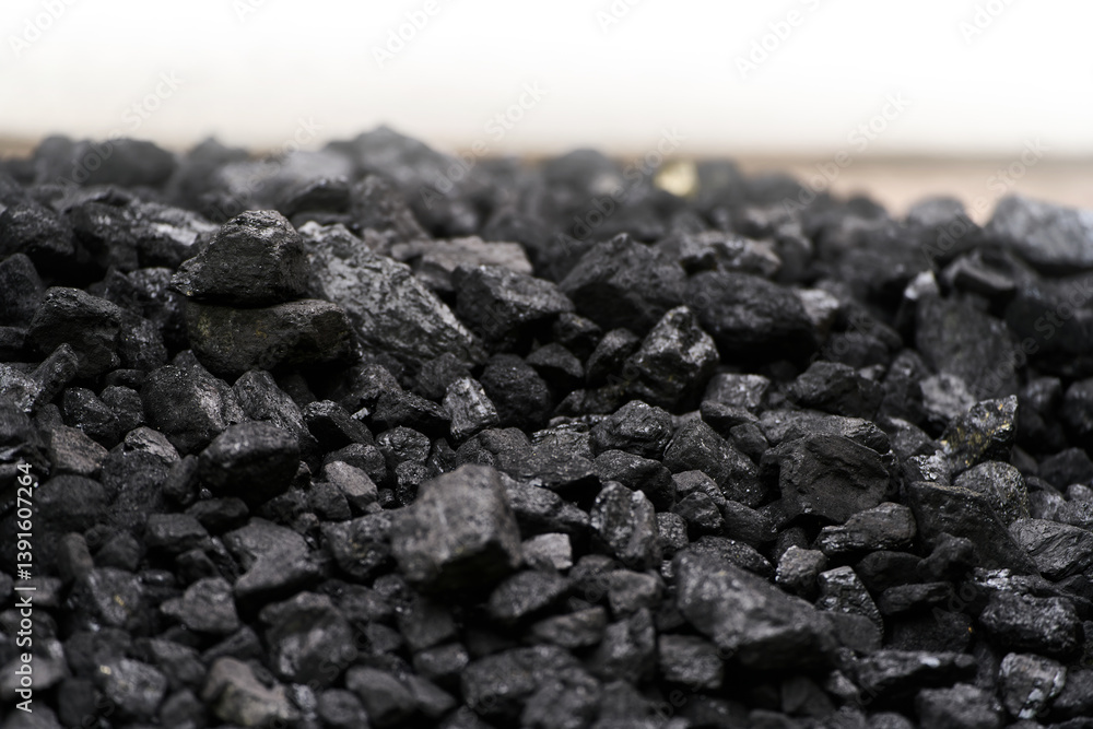 Black Coal Stones Used for Energy Production