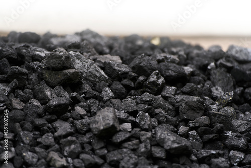Obraz na płótnie Black Coal Stones Used for Energy Production w salonie