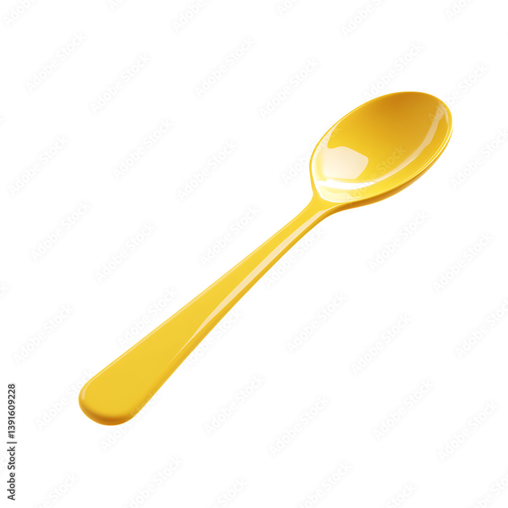 A 3D render of a metal spoon with a deep bowl and curved handle, shown in a minimal design and isolated on a dark background for emphasis and visual clarity A 3D render of a metal spoon with a deep bowl and curved handle, shown in a minimal design and isolated on a dark background for emphasis and visual clarity