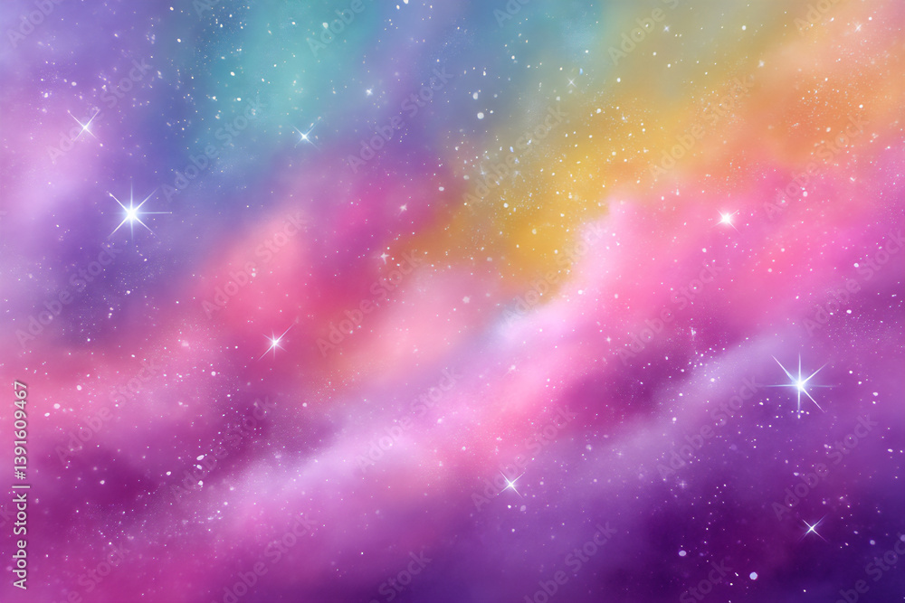 Naklejka premium pastel galaxy dust,