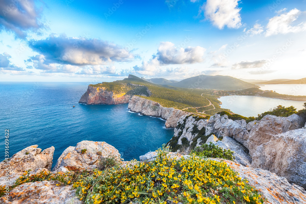 Amazing morning view on Cacccia cape.