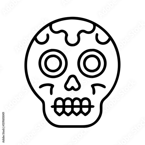 Sugar skull vector illustration for day of the dead dia de los muertos halloween icon design 100 character