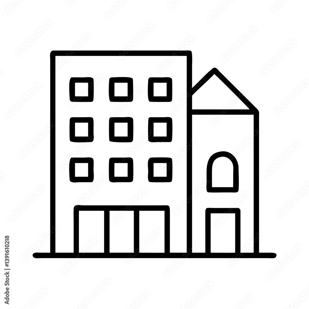 Building architecture design vector illustration for real estate and construction company icon design 100 Building architecture design vector illustration for real estate and construction company icon design 100