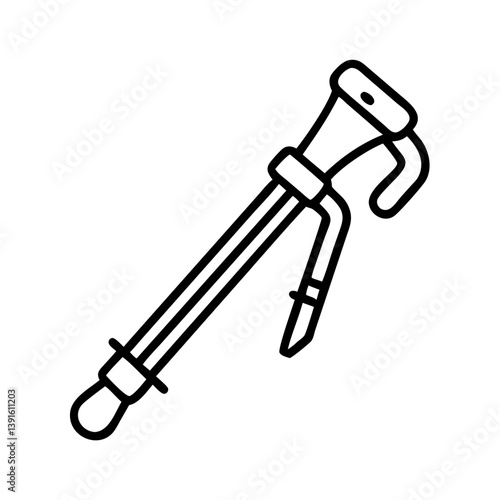 Caulk gun tool vector icon illustration for sealant application and home repair diy projects and construction work