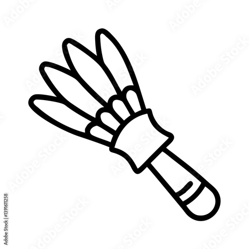 Illustration of native american smudge fan for spiritual cleansing and purification rituals use tool
