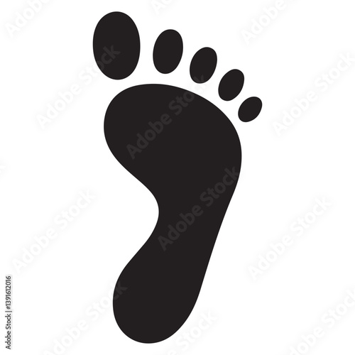 foot prints on white background