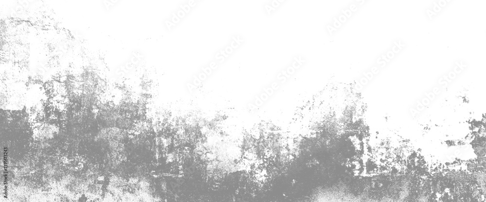 Vector old black and white wall cement grey white background with space