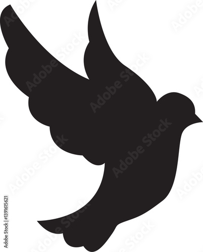 pigeon vector silhouette illustration 