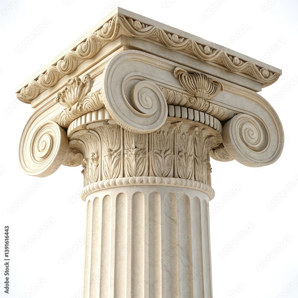 Obraz premium roman column isolated on white