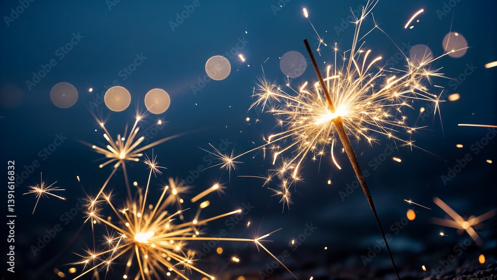 Obraz premium fireworks on the night sky