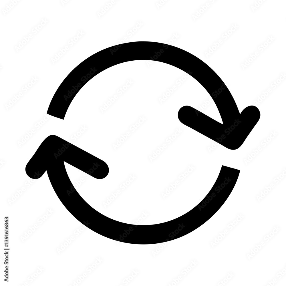 Circular Arrows Representing Sync or Refresh Icon Design Circular Arrows Representing Sync or Refresh Icon Design