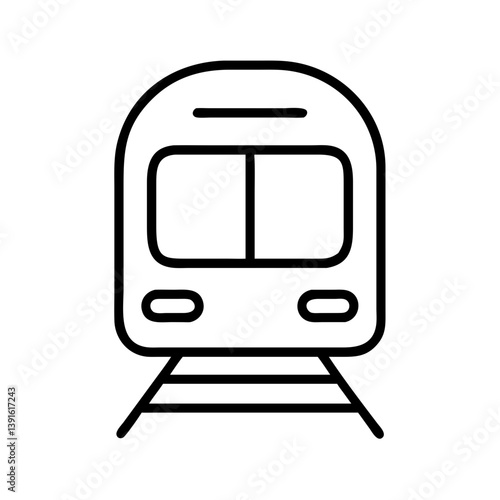 Train transportation public transit railway travel commuter rail subway metro line vector illustration