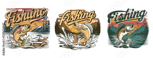 Sunset Hooked: Vintage Fishing Adventure 