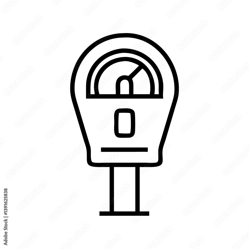 Parking meter icon vector illustration of pay station for parking time management and street parking control Parking meter icon vector illustration of pay station for parking time management and street parking control
