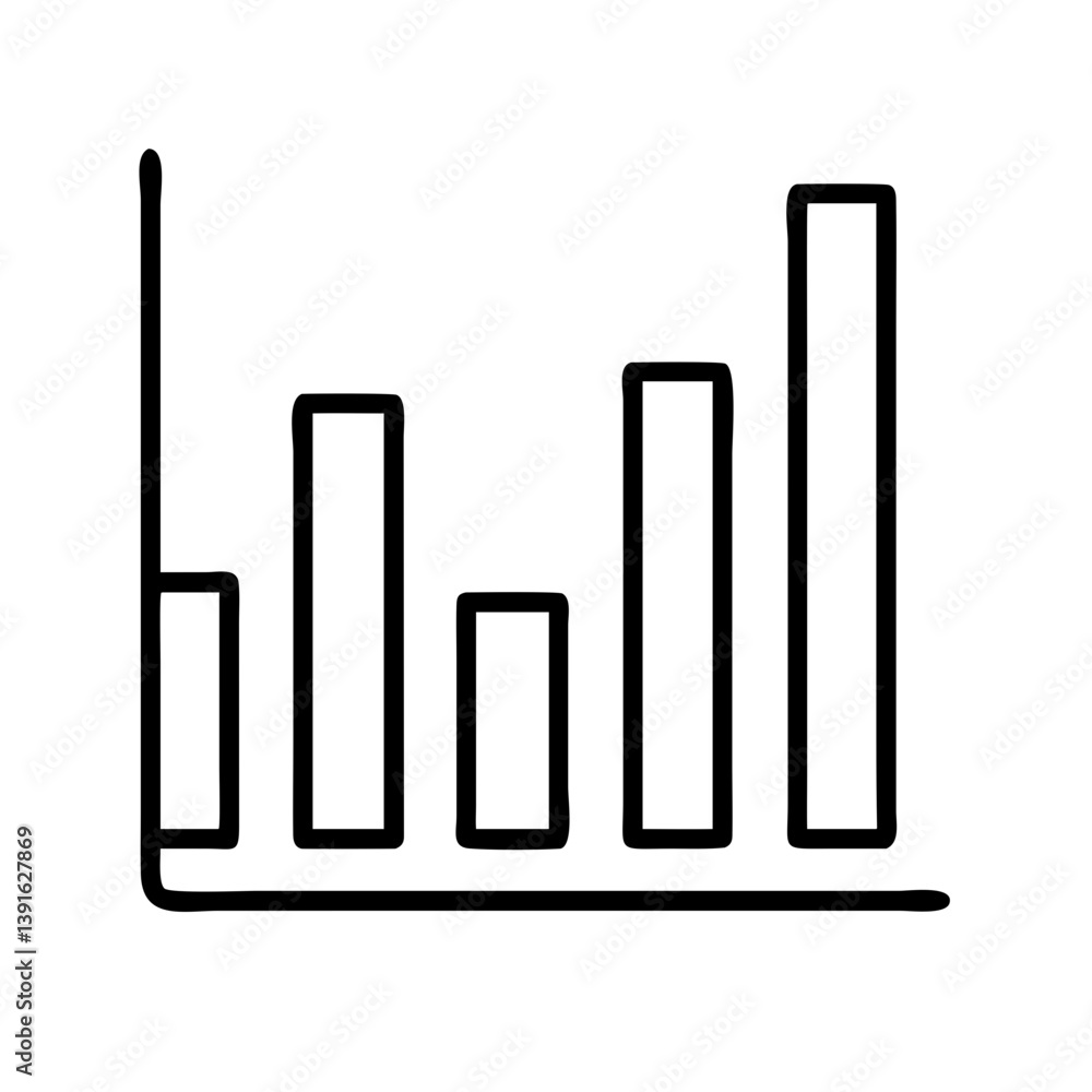 Hand drawn bar chart graph diagram vector illustration for data analysis and presentation design resource Hand drawn bar chart graph diagram vector illustration for data analysis and presentation design resource