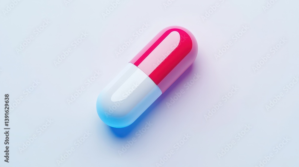 Single red-white pill Single red-white pill