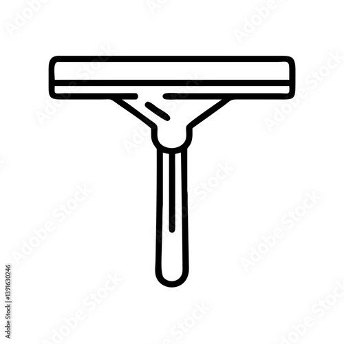 Find the best squeegee for window cleaning and shower glass cleaning with this simple line art icon