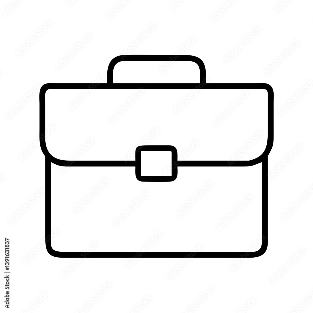 Outline briefcase vector icon for business professional portfolio and document case design element vector art Outline briefcase vector icon for business professional portfolio and document case design element vector art