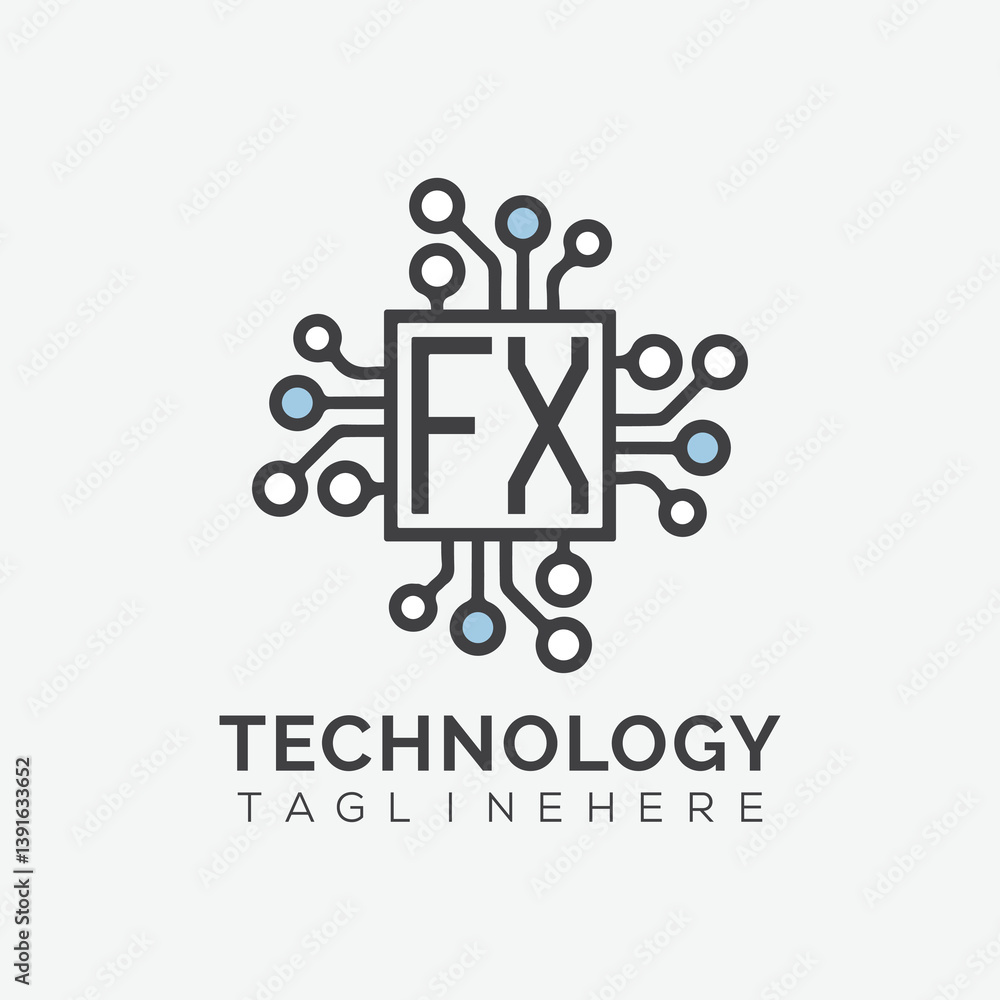 initial monogram for technology logo with squire style design initial monogram for technology logo with squire style design